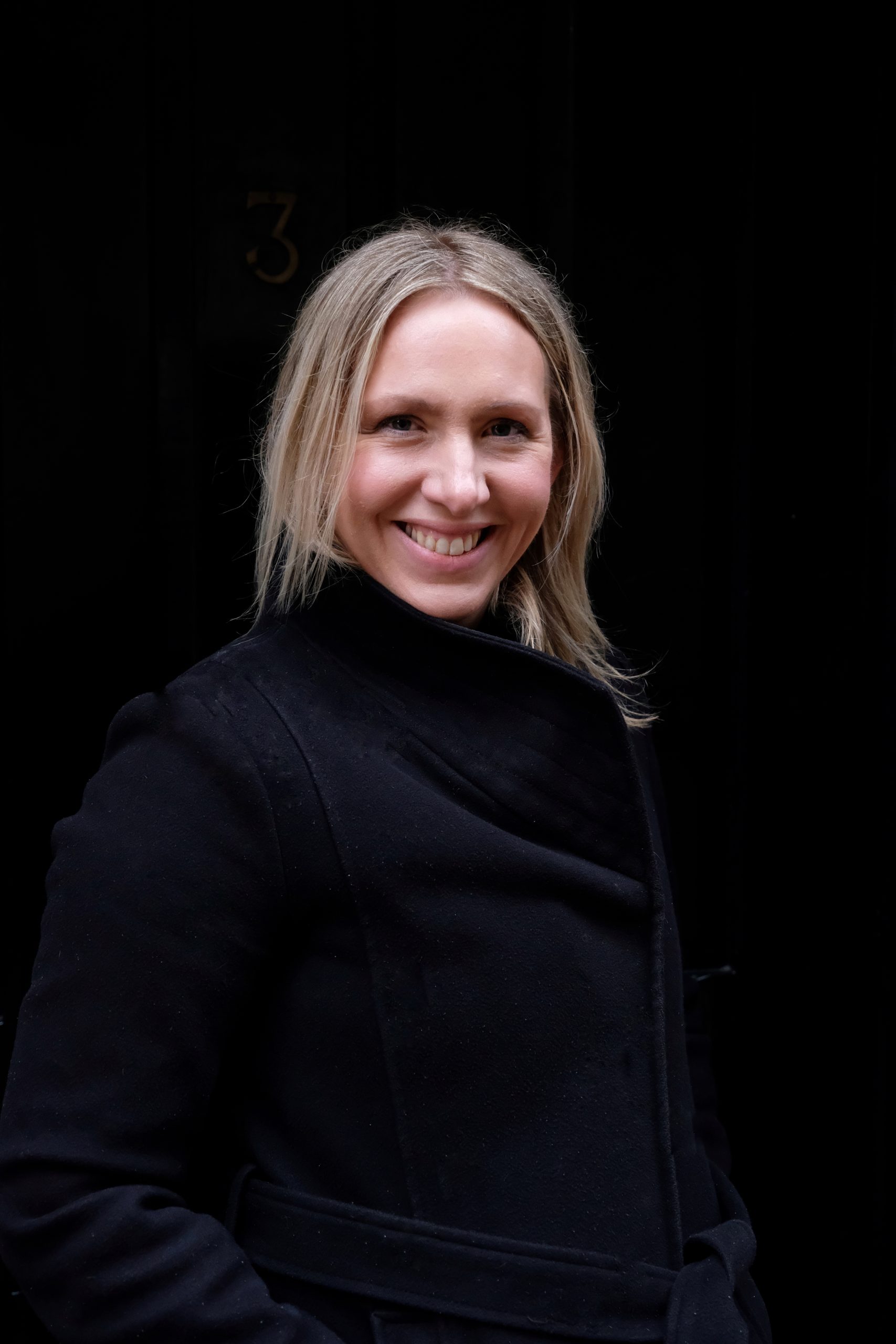 Headshot with black background